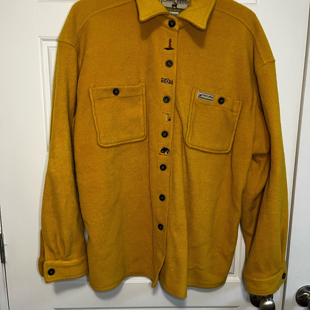 Vintage Point Zero Mustard Button-Up Jacket